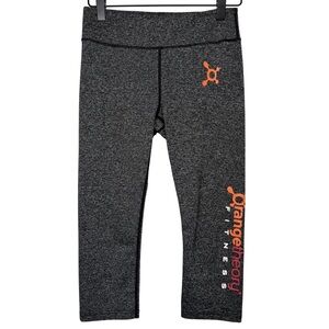 Orangetheory Fitness Gray Crop Leggings Small High Rise Workout